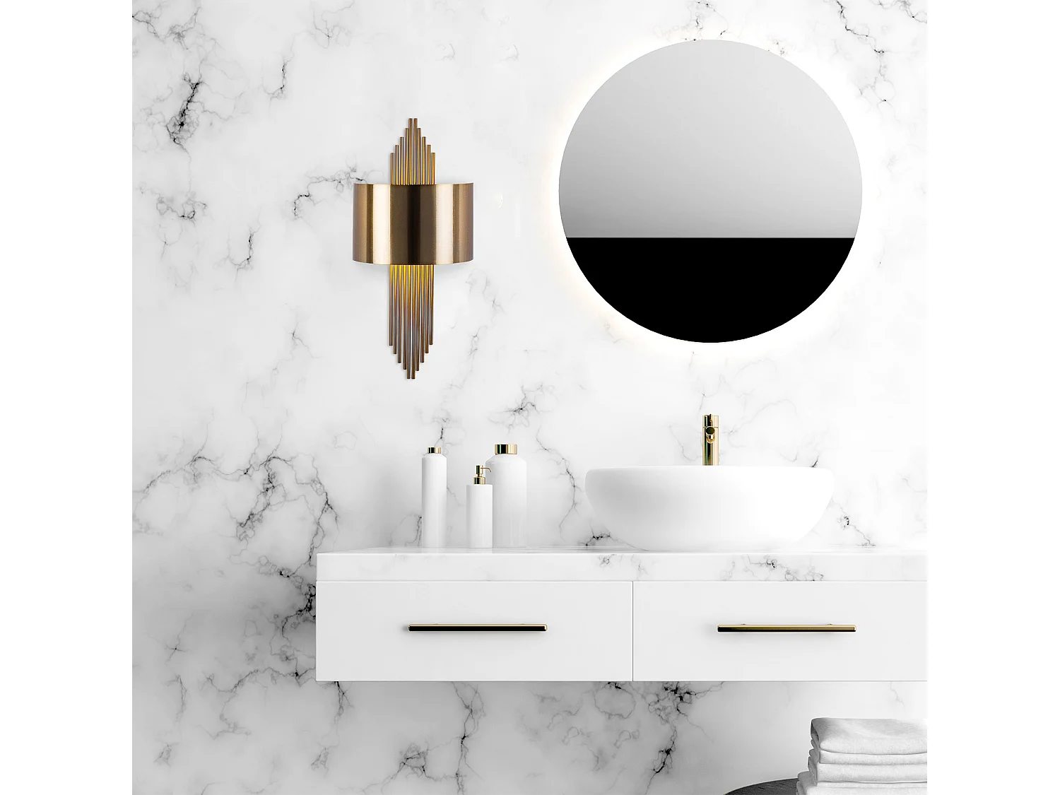 Applique Murale Interieur,  Lampe Murale Industrielle Bois, Vintage 75x10x22 Cm