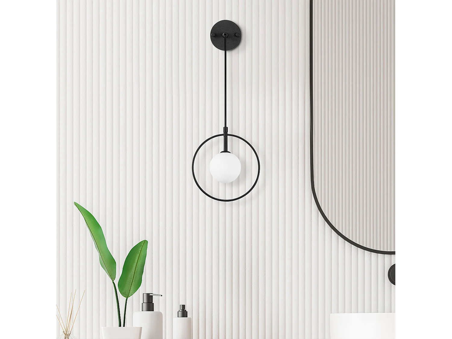 Applique Murale Interieur,  Lampe Murale Industrielle Bois, Noir 21x15x40 Cm