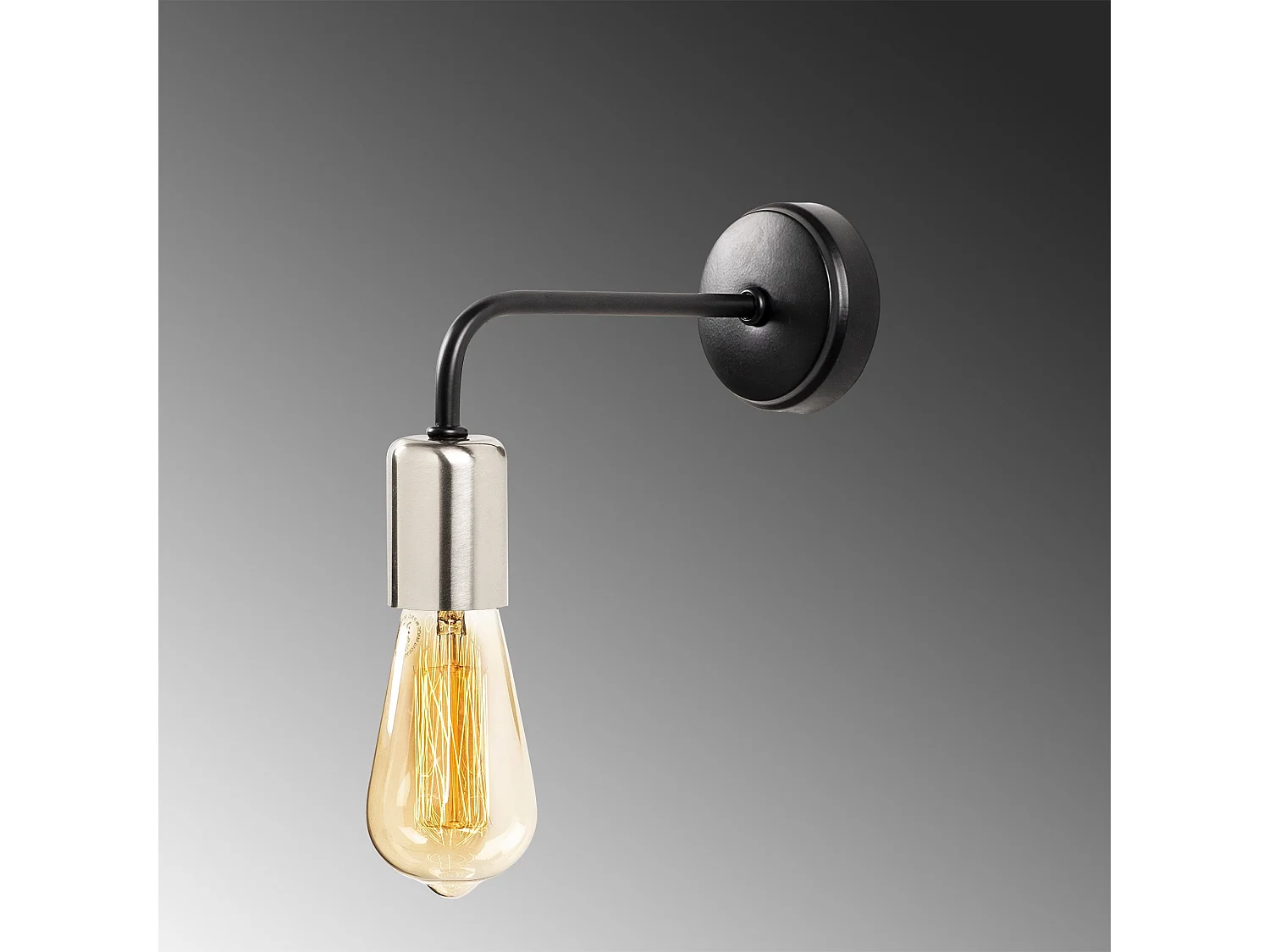 Applique Murale Interieur,  Lampe Murale Industrielle Bois, Noir 8x20x15 Cm