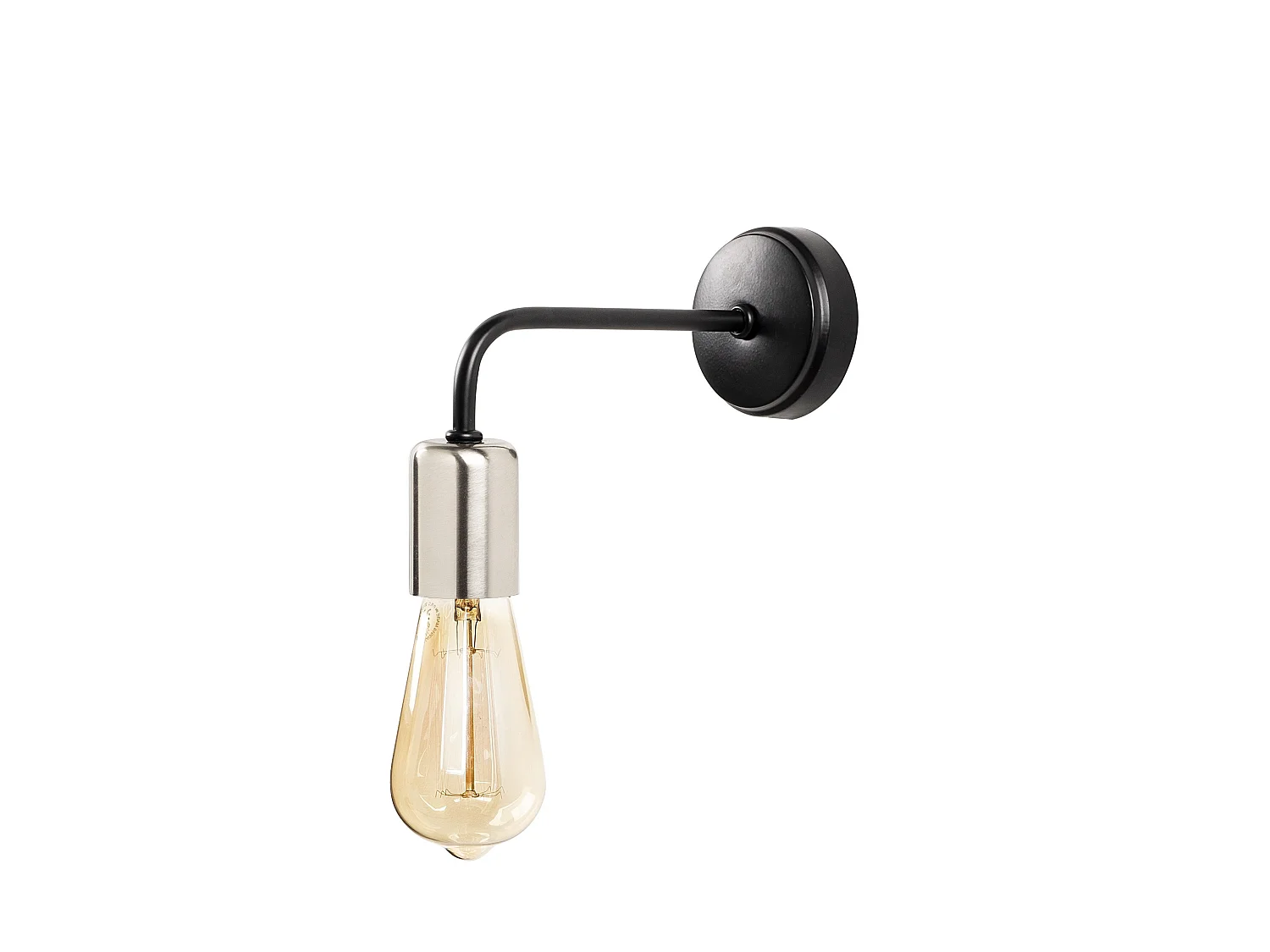 Applique Murale Interieur,  Lampe Murale Industrielle Bois, Noir 8x20x15 Cm