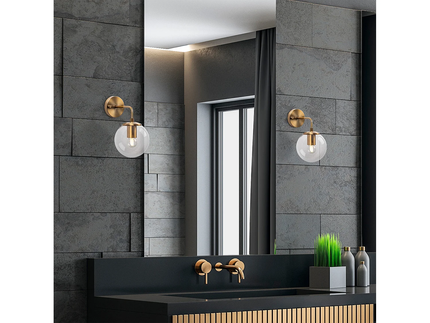 Applique Murale Interieur,  Lampe Murale Industrielle Bois, Vintage 15x27x25 Cm