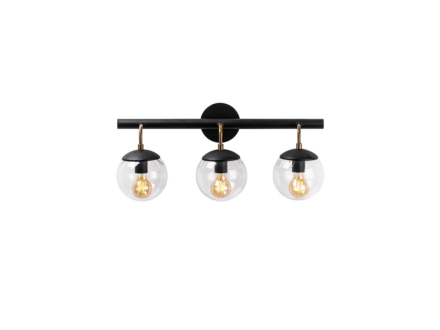 Applique Murale Interieur,  Lampe Murale Industrielle Bois, Noir 61x28x20 Cm