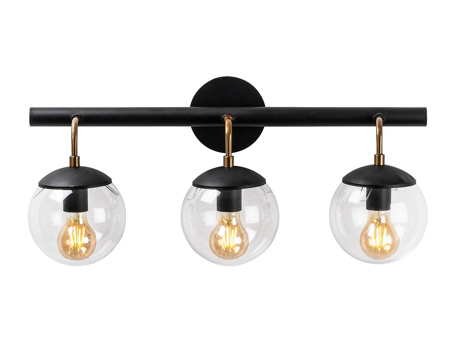 Applique Murale Interieur,  Lampe Murale Industrielle Bois, Noir 61x28x20 Cm