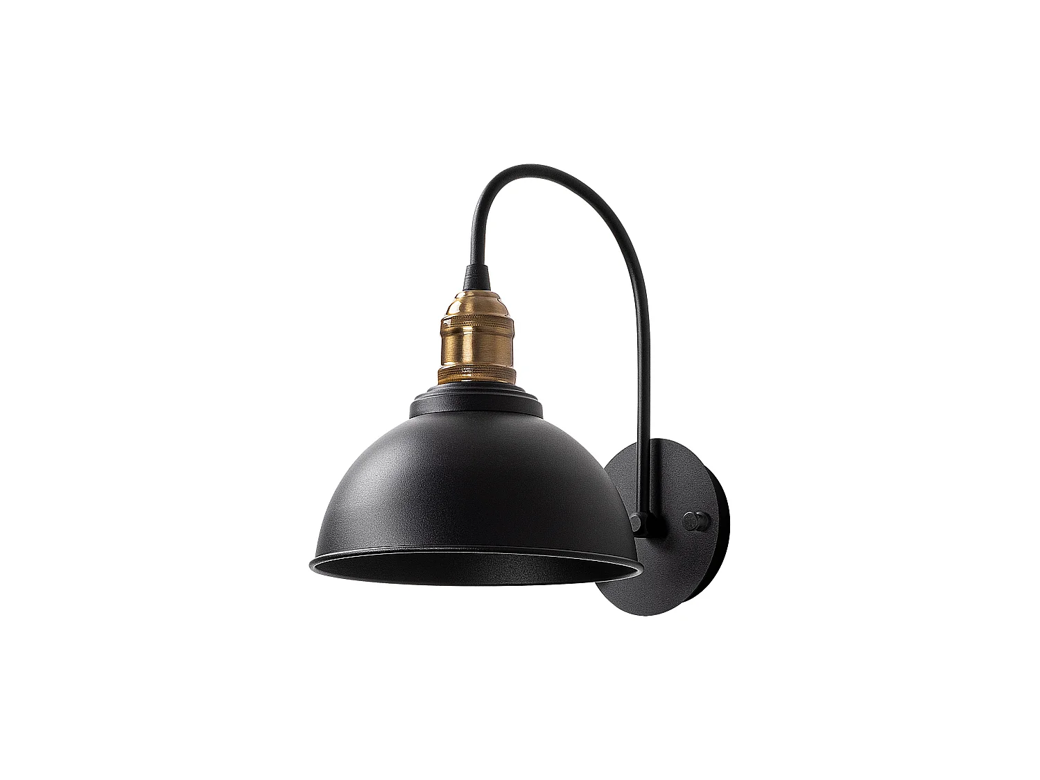 Applique Murale Interieur,  Lampe Murale Industrielle Bois, Noir 27x27x36 Cm