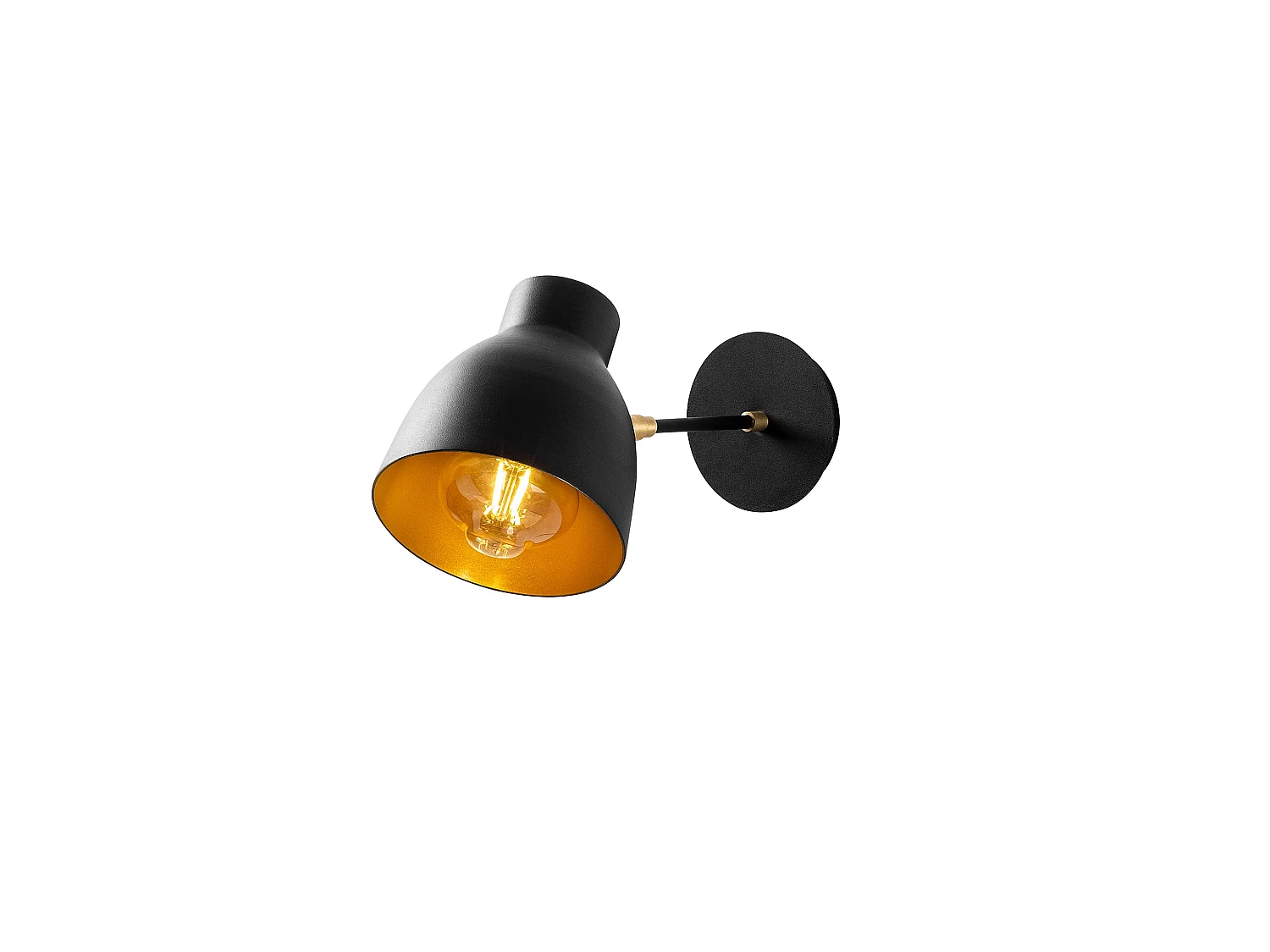 Applique Murale Interieur,  Lampe Murale Industrielle Bois, Noir 15x38x20 Cm