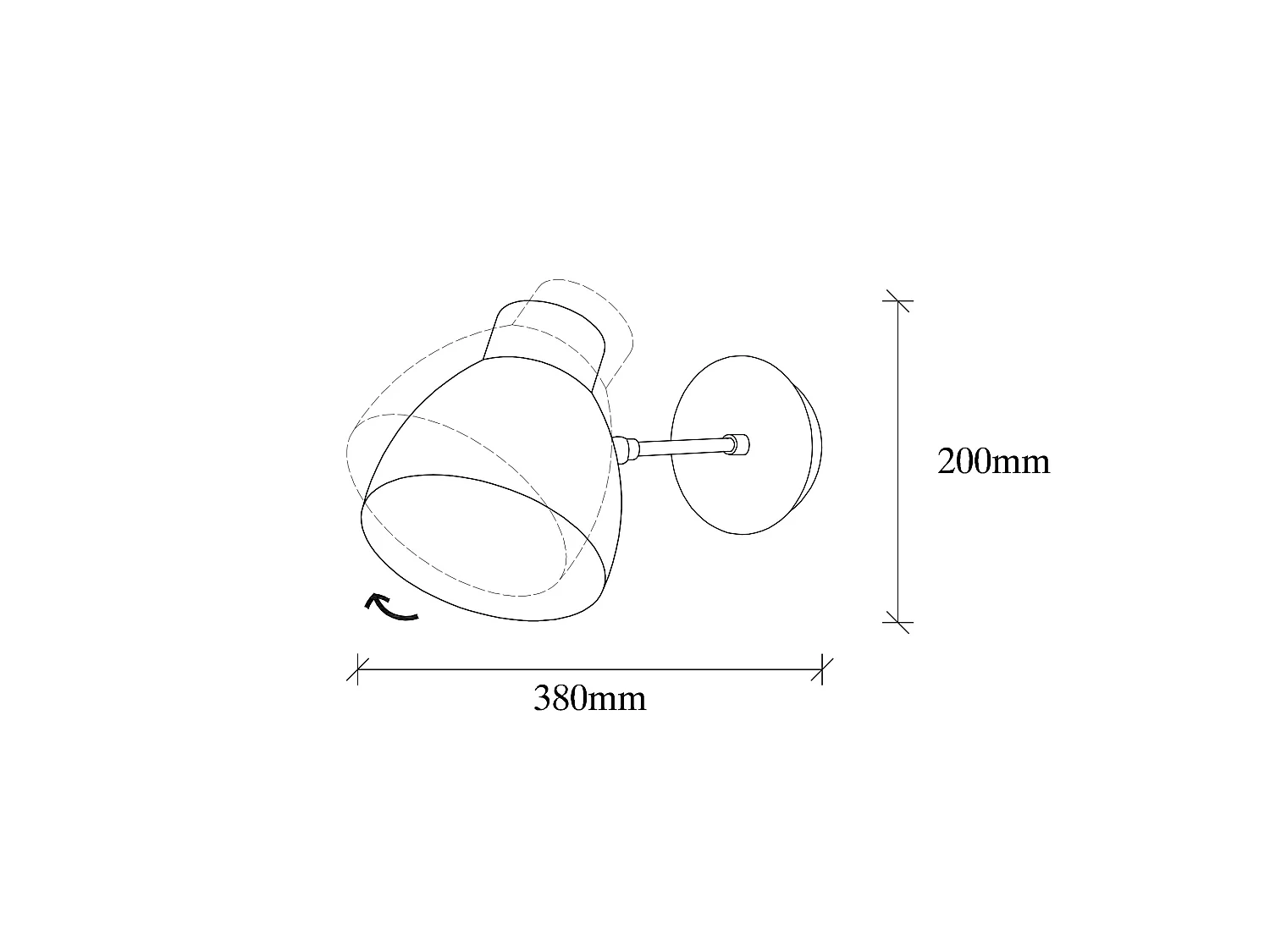 Applique Murale Interieur,  Lampe Murale Industrielle Bois, Noir 15x38x20 Cm