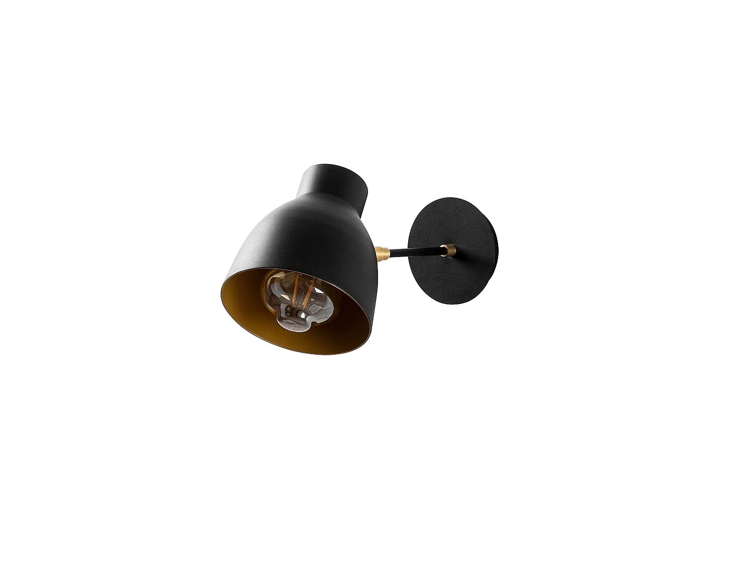 Applique Murale Interieur,  Lampe Murale Industrielle Bois, Noir 15x38x20 Cm