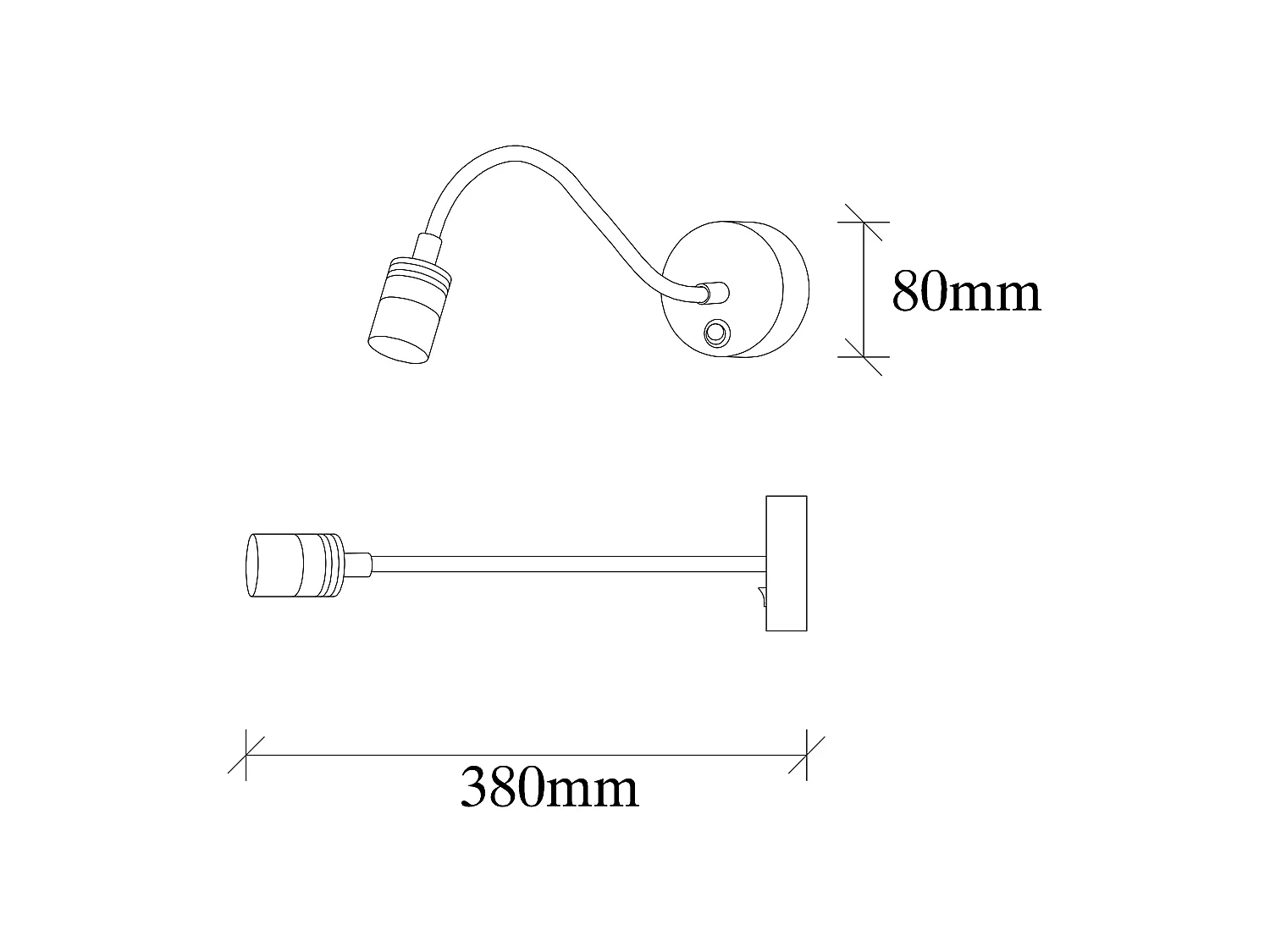Applique Murale Interieur,  Lampe Murale Industrielle Bois, Noir 8x38x15 Cm