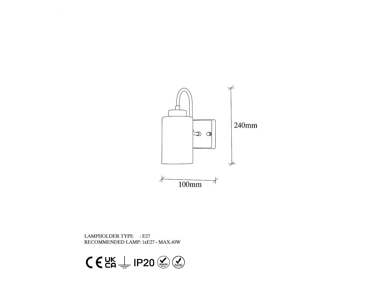 Applique Murale Interieur,  Lampe Murale Industrielle Bois, Or 10x23x24 Cm