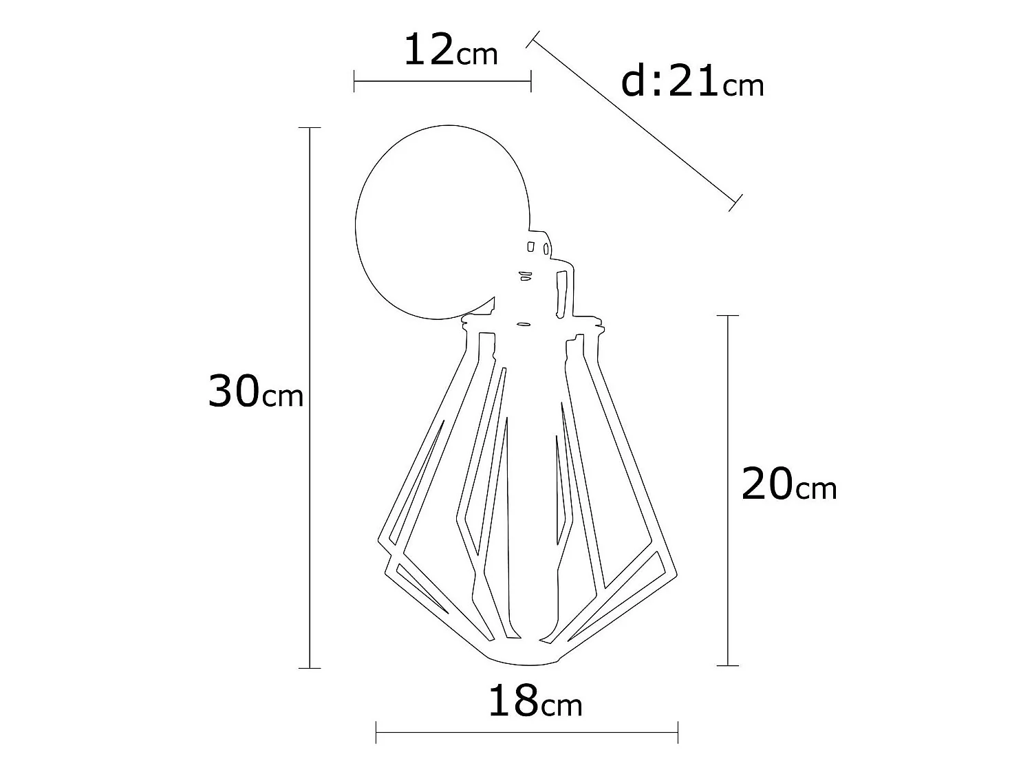 Applique Murale Interieur,  Lampe Murale Industrielle Bois, Noir 18x18x30 Cm