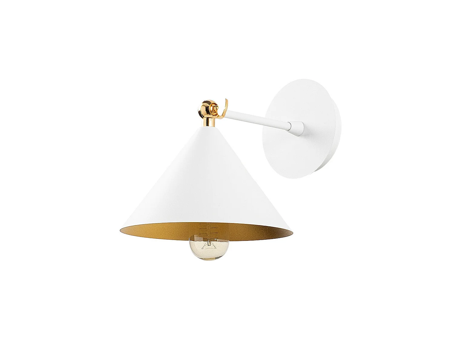 Applique Murale Interieur,  Lampe Murale Industrielle Bois, Blanc 19x26x20 Cm