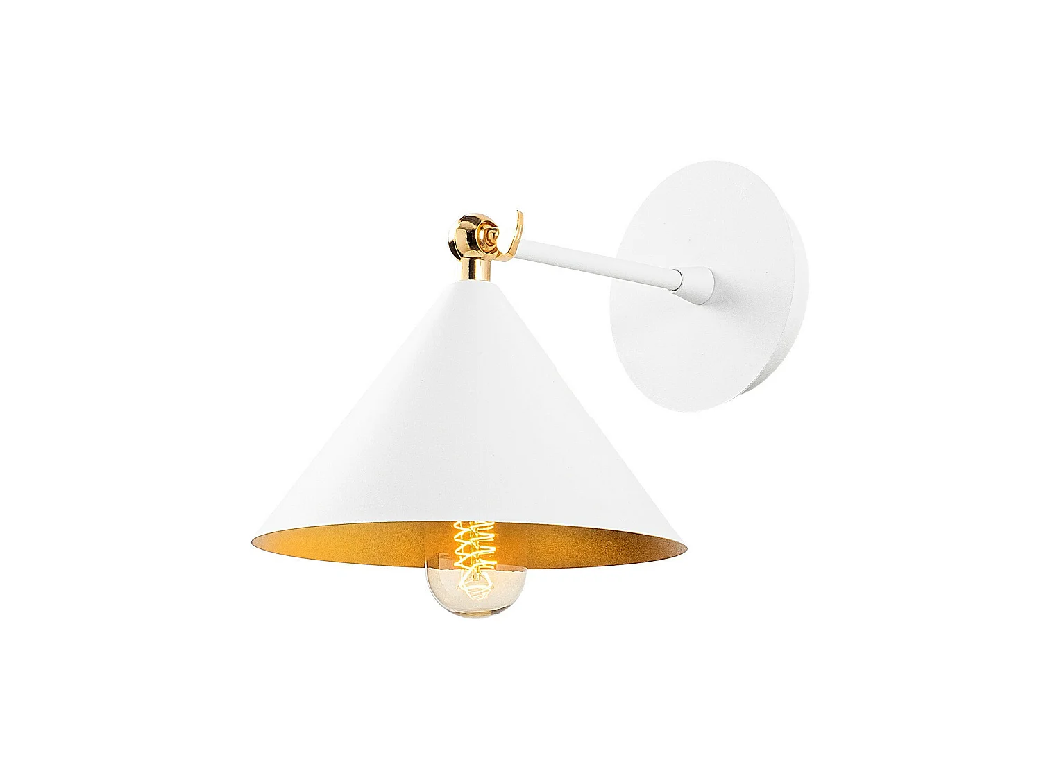 Applique Murale Interieur,  Lampe Murale Industrielle Bois, Blanc 19x26x20 Cm