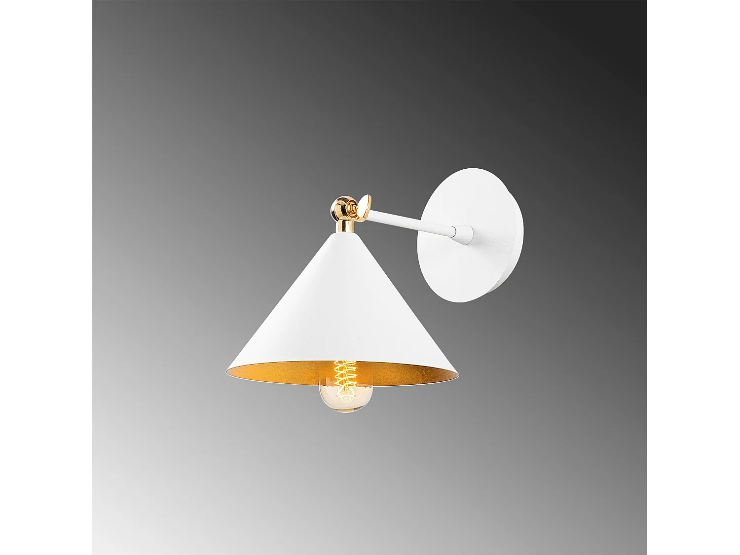 Applique Murale Interieur,  Lampe Murale Industrielle Bois, Blanc 19x26x20 Cm