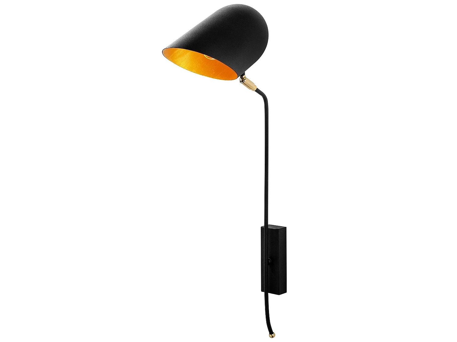 Applique Murale Interieur,  Lampe Murale Industrielle Bois, Noir 12x35x73 Cm