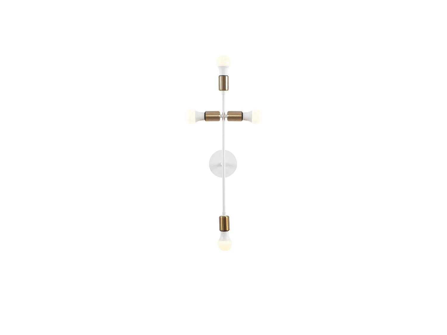 Applique Murale Interieur,  Lampe Murale Industrielle Bois, Blanc 20x15x62 Cm