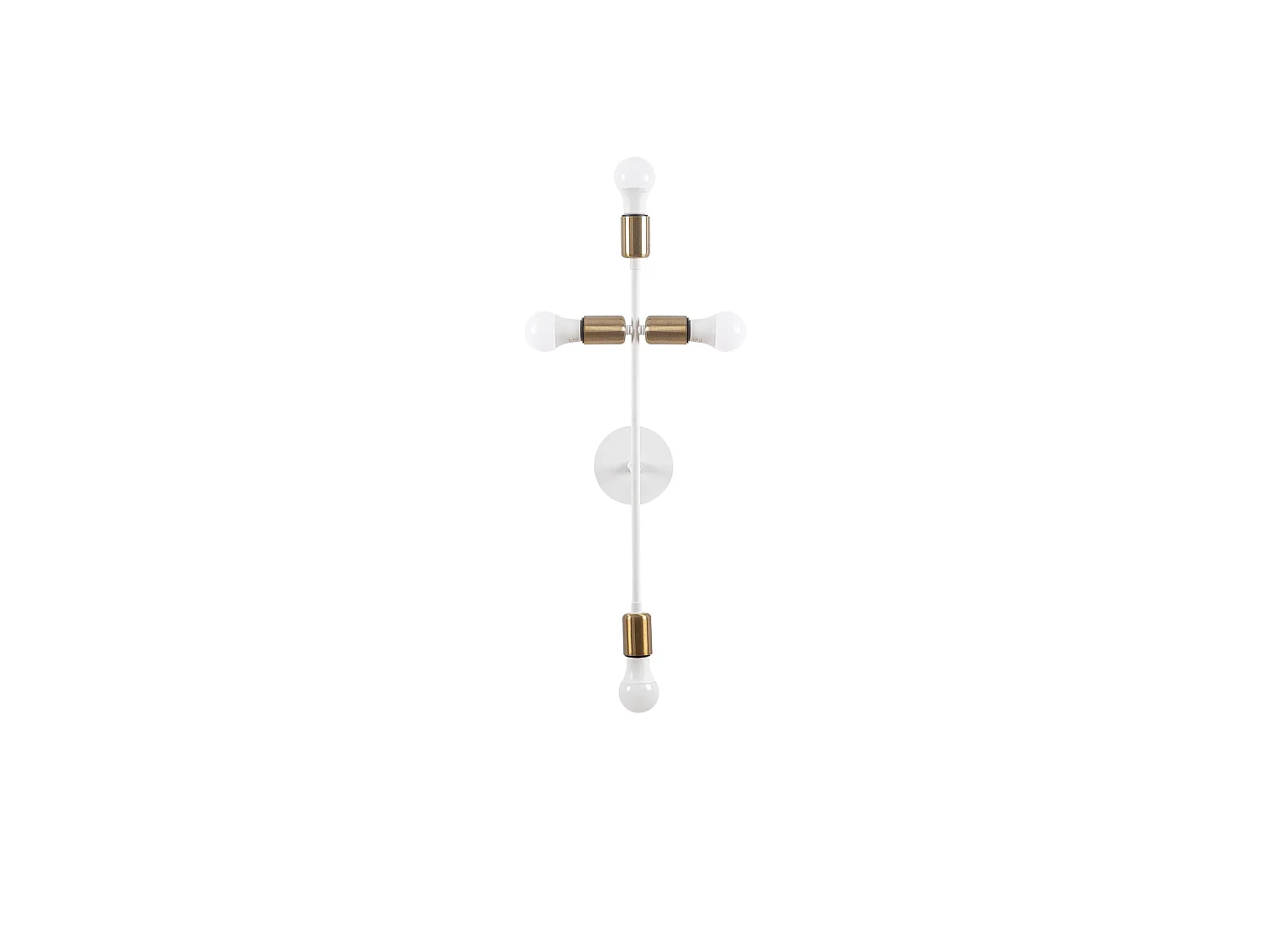 Applique Murale Interieur,  Lampe Murale Industrielle Bois, Blanc 20x15x62 Cm