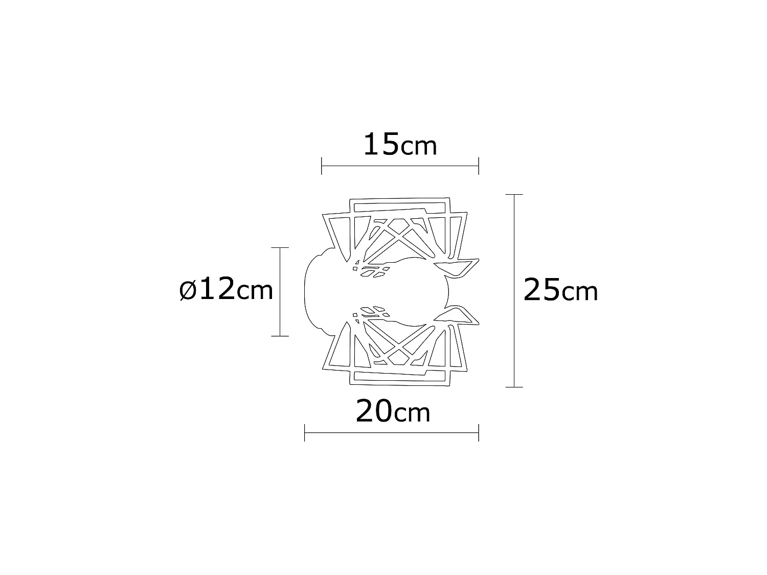 Applique Murale Interieur,  Lampe Murale Industrielle Bois, Noir 20x20x25 Cm