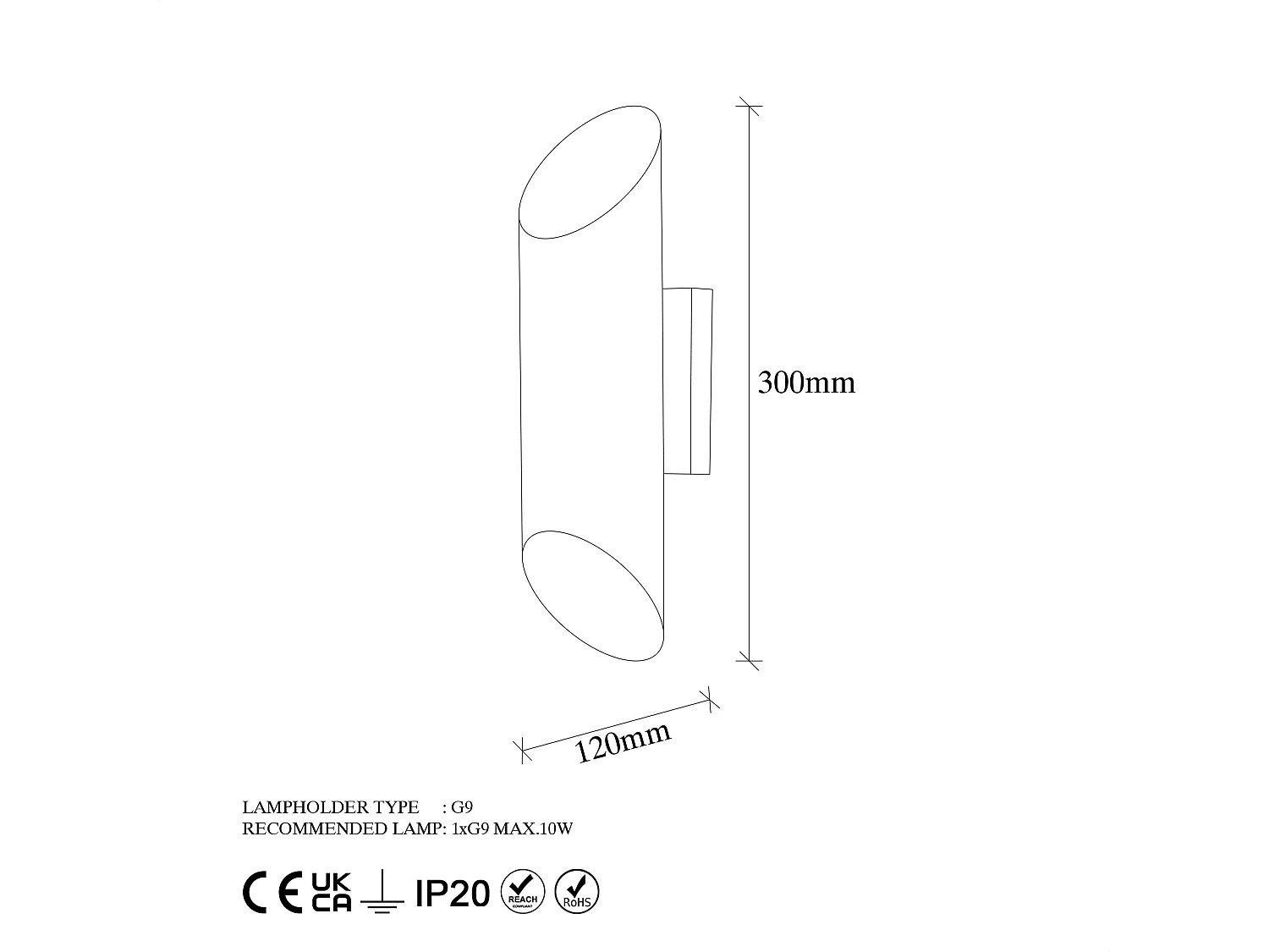 Applique Murale Interieur,  Lampe Murale Industrielle Bois, Blanc 8x12x30 Cm