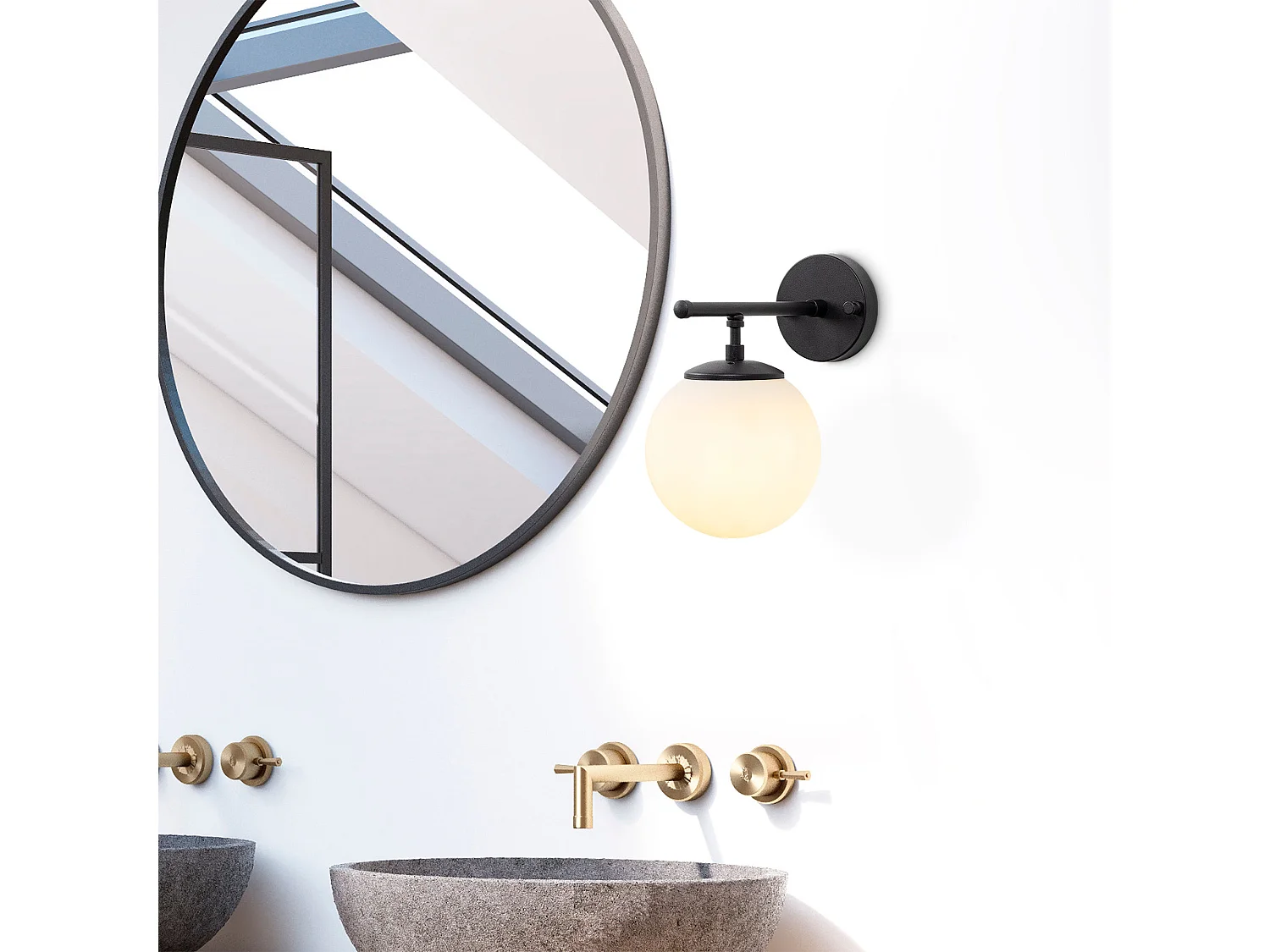 Applique Murale Interieur,  Lampe Murale Industrielle Bois, Noir 15x24x24 Cm