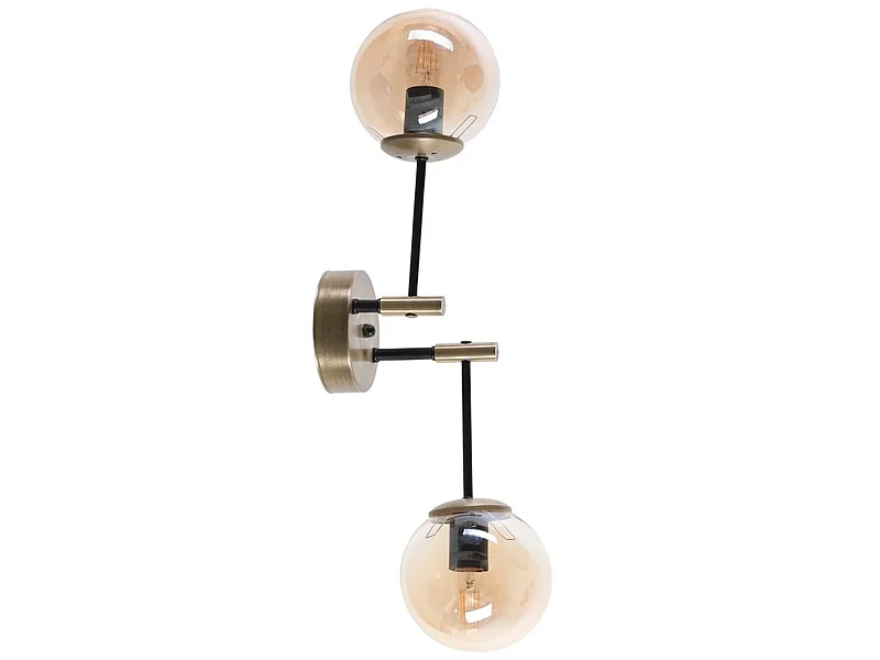 Applique Murale Interieur,  Design En Metal, Cuivre 70x20x16 Cm