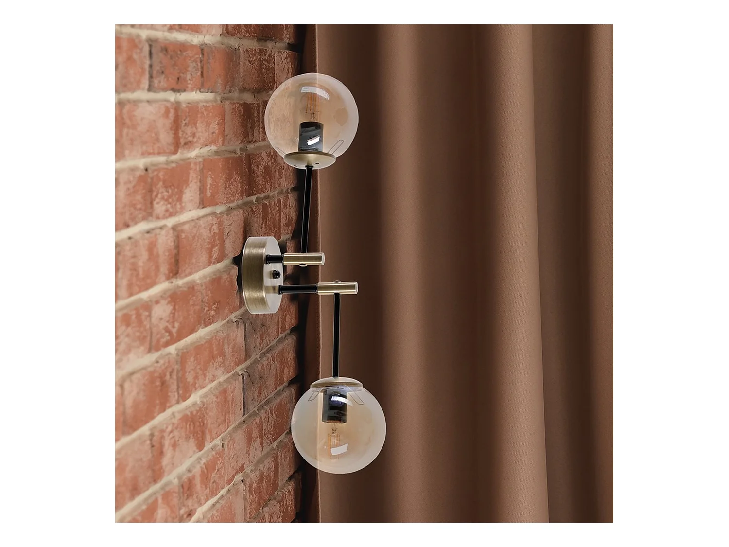 Applique Murale Interieur,  Design En Metal, Cuivre 70x20x16 Cm