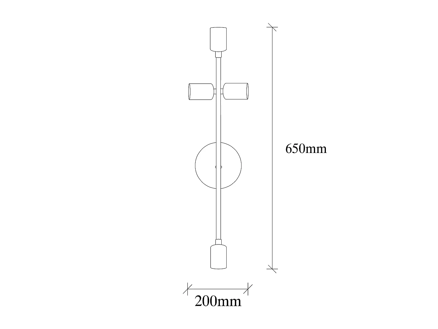 Applique Murale Interieur,  Lampe Murale Industrielle Bois, Noir 20x15x62 Cm