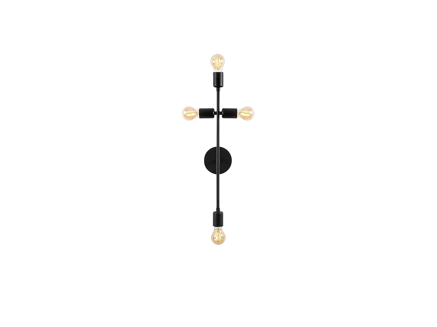 Applique Murale Interieur,  Lampe Murale Industrielle Bois, Noir 20x15x62 Cm