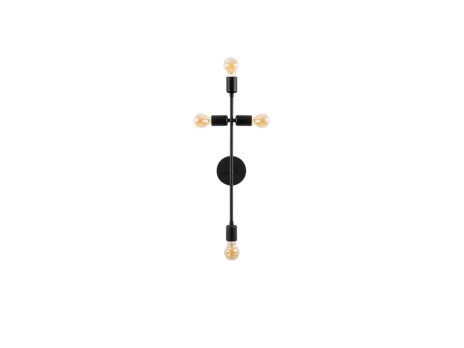 Applique Murale Interieur,  Lampe Murale Industrielle Bois, Noir 20x15x62 Cm