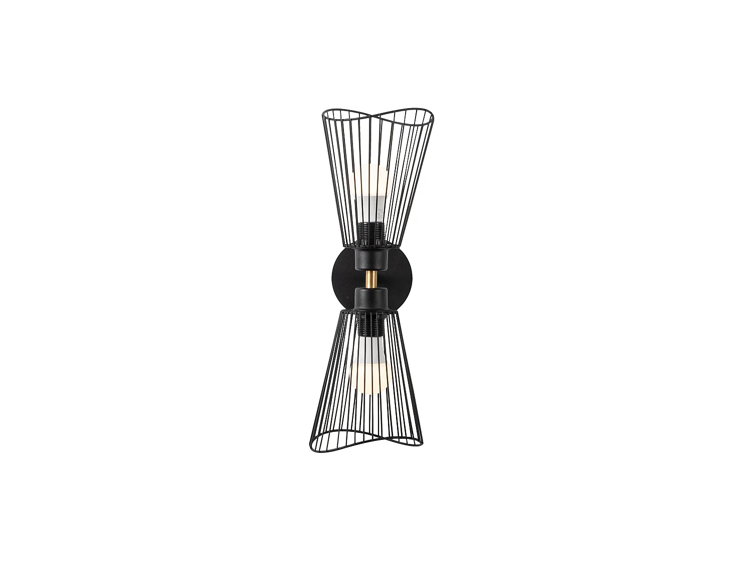 Applique Murale Interieur,  Lampe Murale Industrielle Bois, Noir 16x16x48 Cm