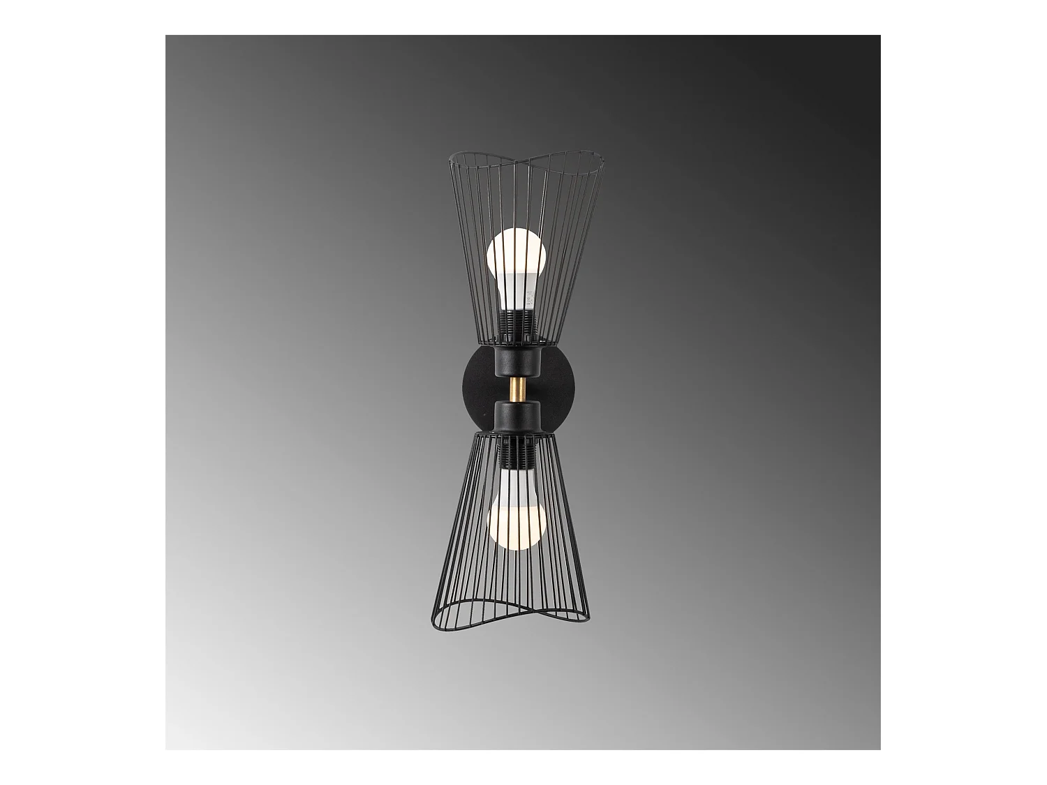 Applique Murale Interieur,  Lampe Murale Industrielle Bois, Noir 16x16x48 Cm