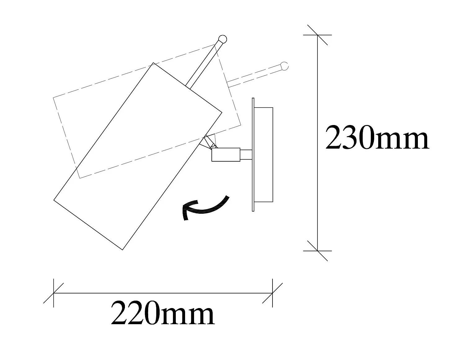 Applique Murale Interieur,  Lampe Murale Industrielle Bois, Vintage 9x22x23 Cm