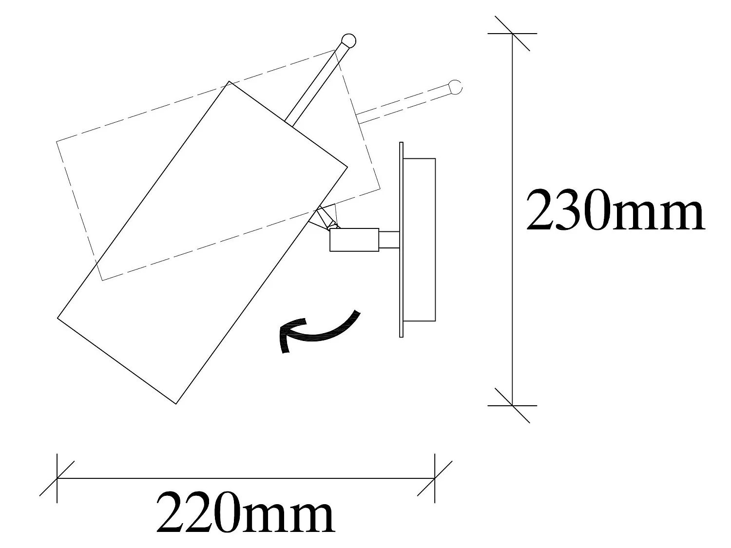 Applique Murale Interieur,  Lampe Murale Industrielle Bois, Vintage 9x22x23 Cm