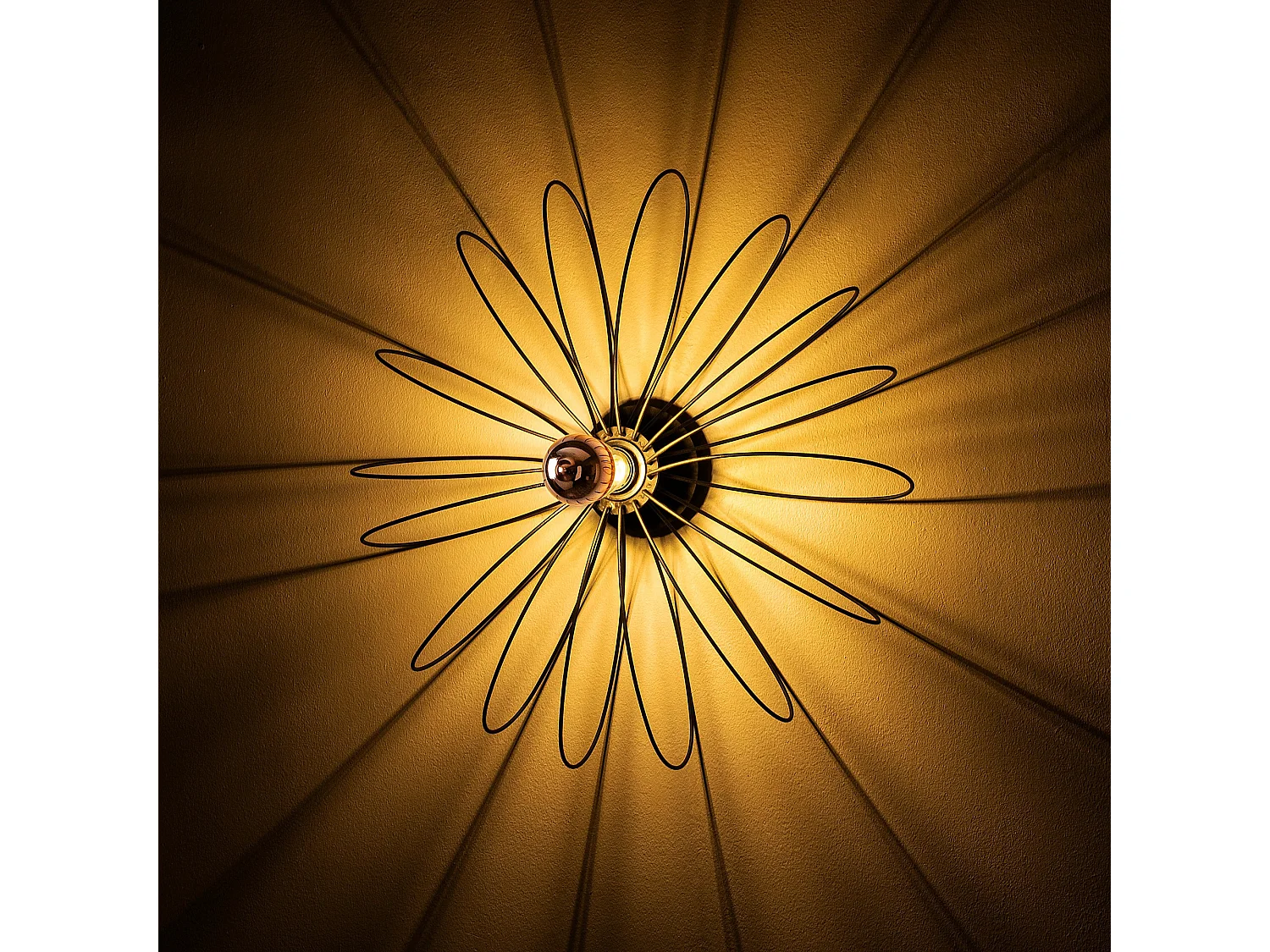 Applique Murale Interieur,  Lampe Murale Industrielle Bois, Noir 58x12x58 Cm