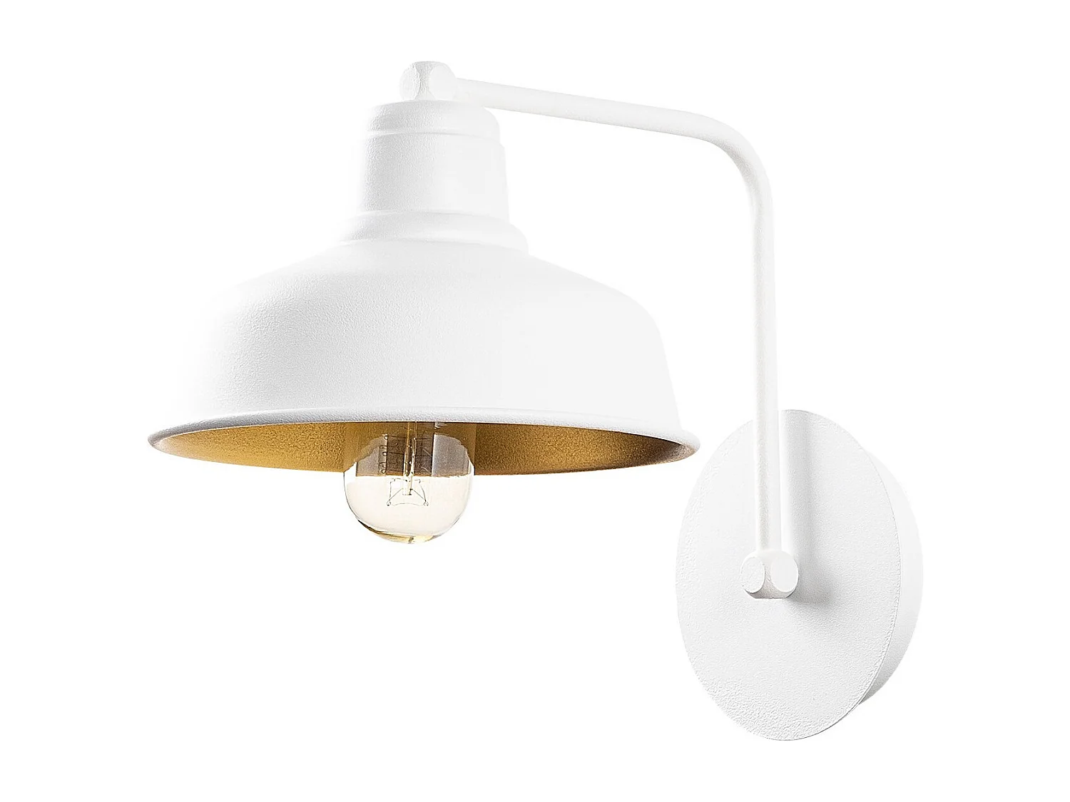 Applique Murale Interieur,  Lampe Murale Industrielle Bois, Blanc 19x27x24 Cm