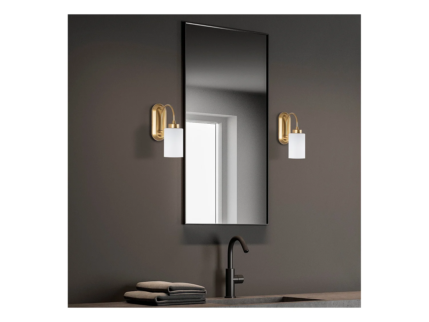 Applique Murale Interieur,  Lampe Murale Industrielle Bois, Or 10x21x28 Cm