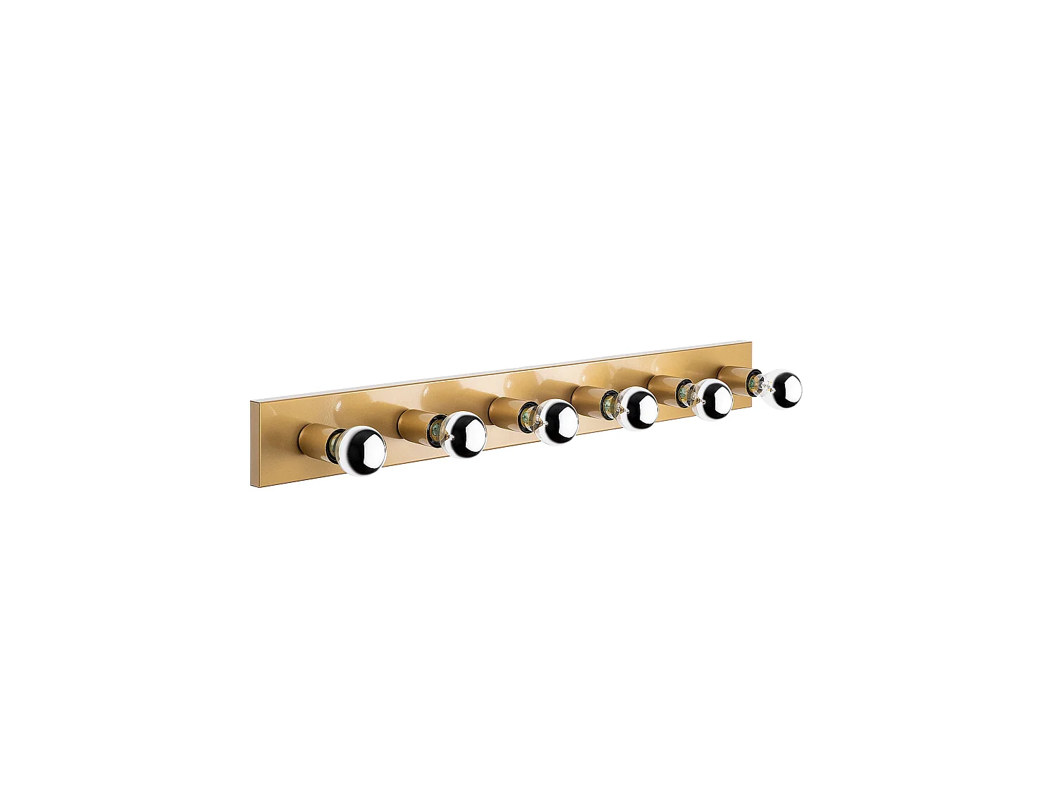 Applique Murale Interieur,  Lampe Murale Industrielle Bois, Or 10x10x91 Cm