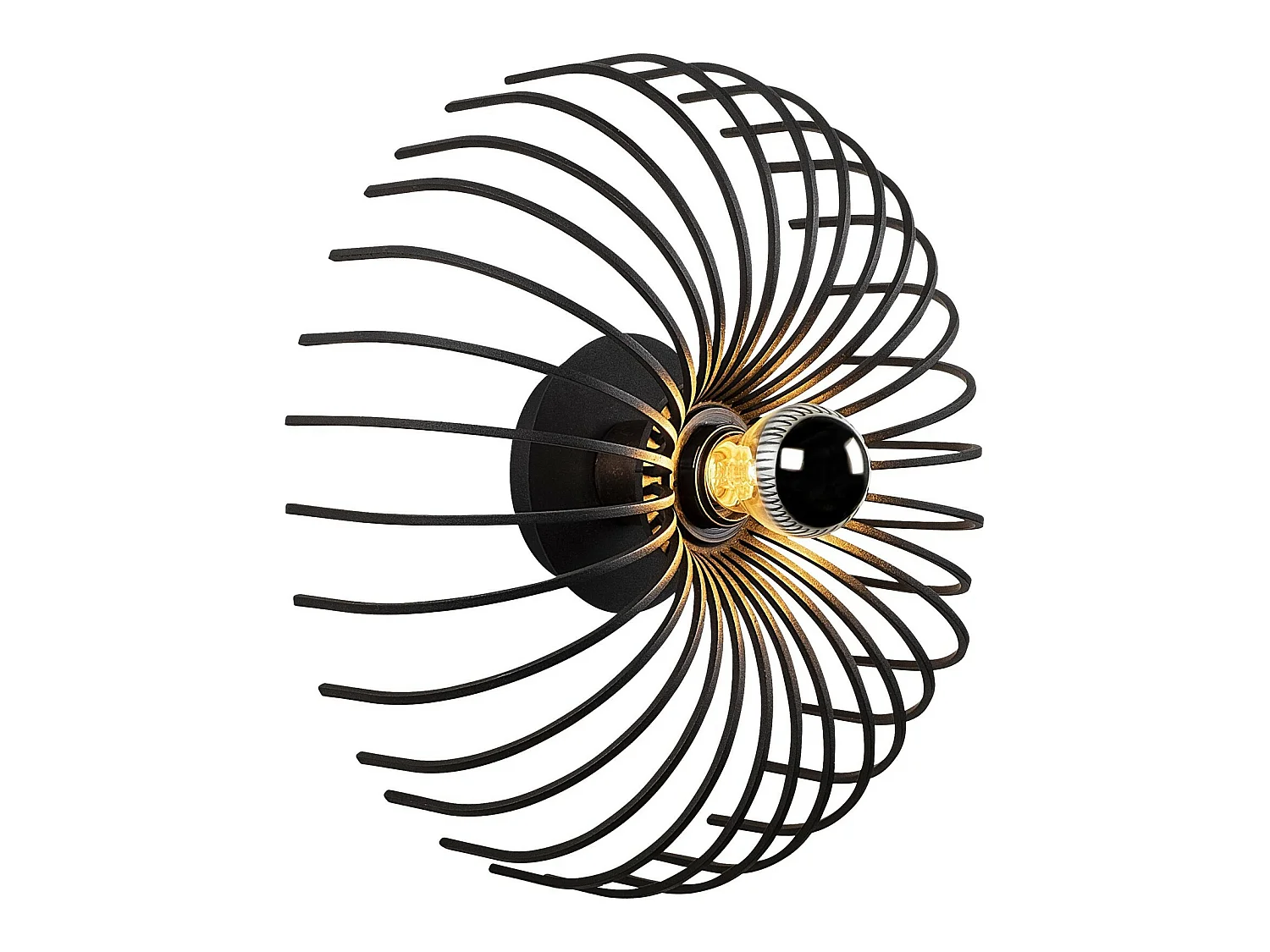 Applique Murale Interieur,  Lampe Murale Industrielle Bois, Noir 12x12x36 Cm