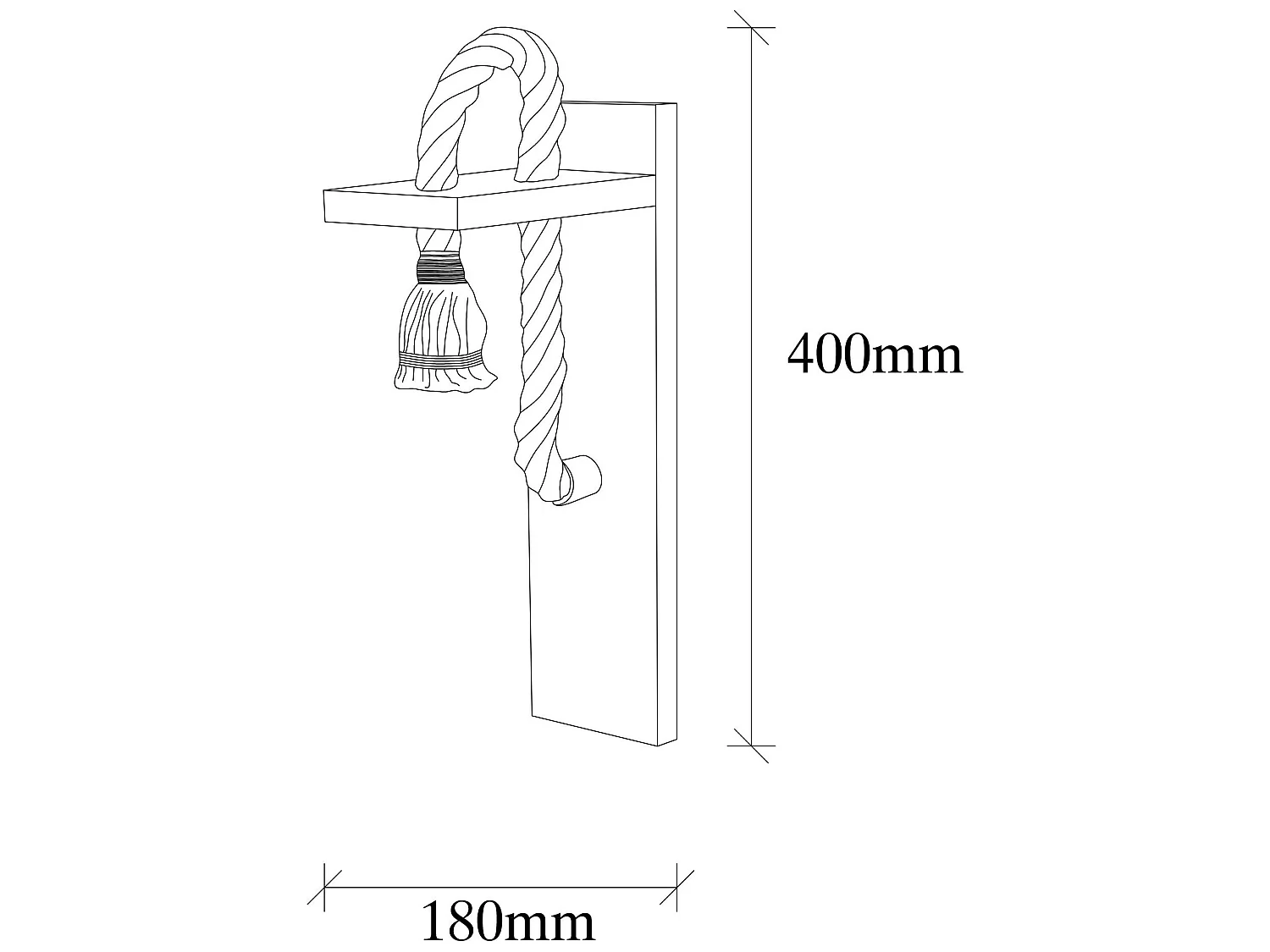 Applique Murale Interieur,  En Bois Et Métal, Luminaire Rétro Industriel , Bois 11x18x40 Cm