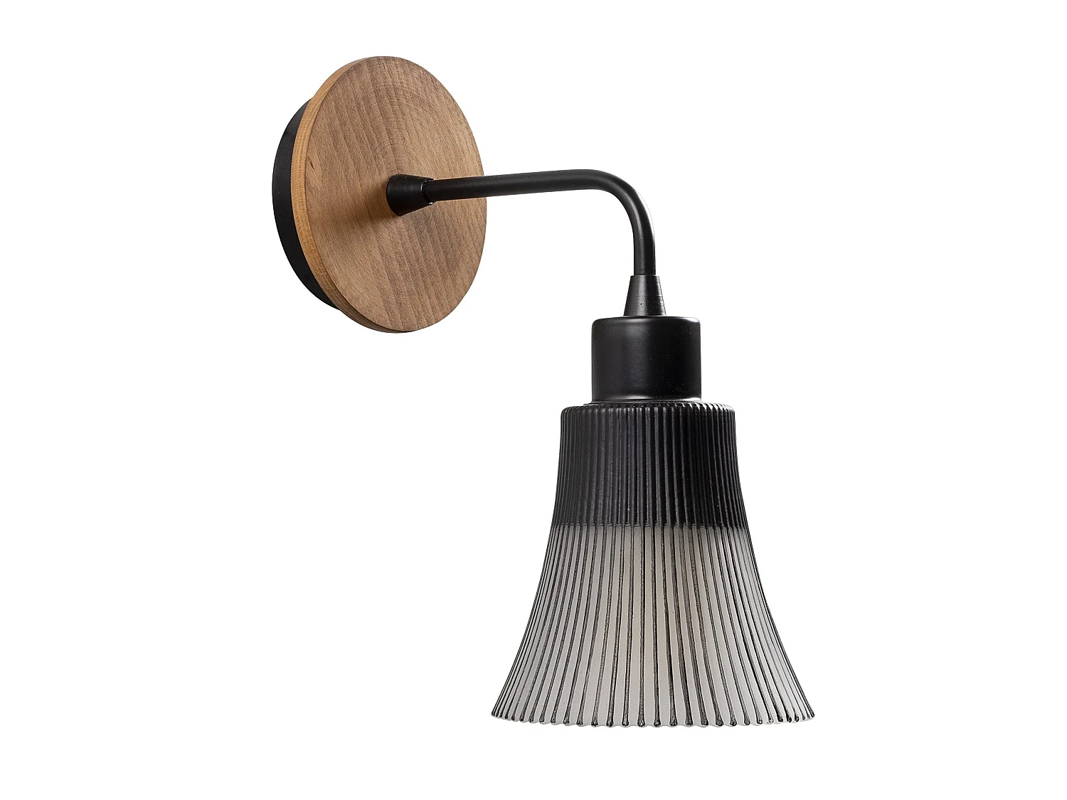 Applique Murale Interieur,  Lampe Murale Industrielle Bois, Noir 13x13x28 Cm