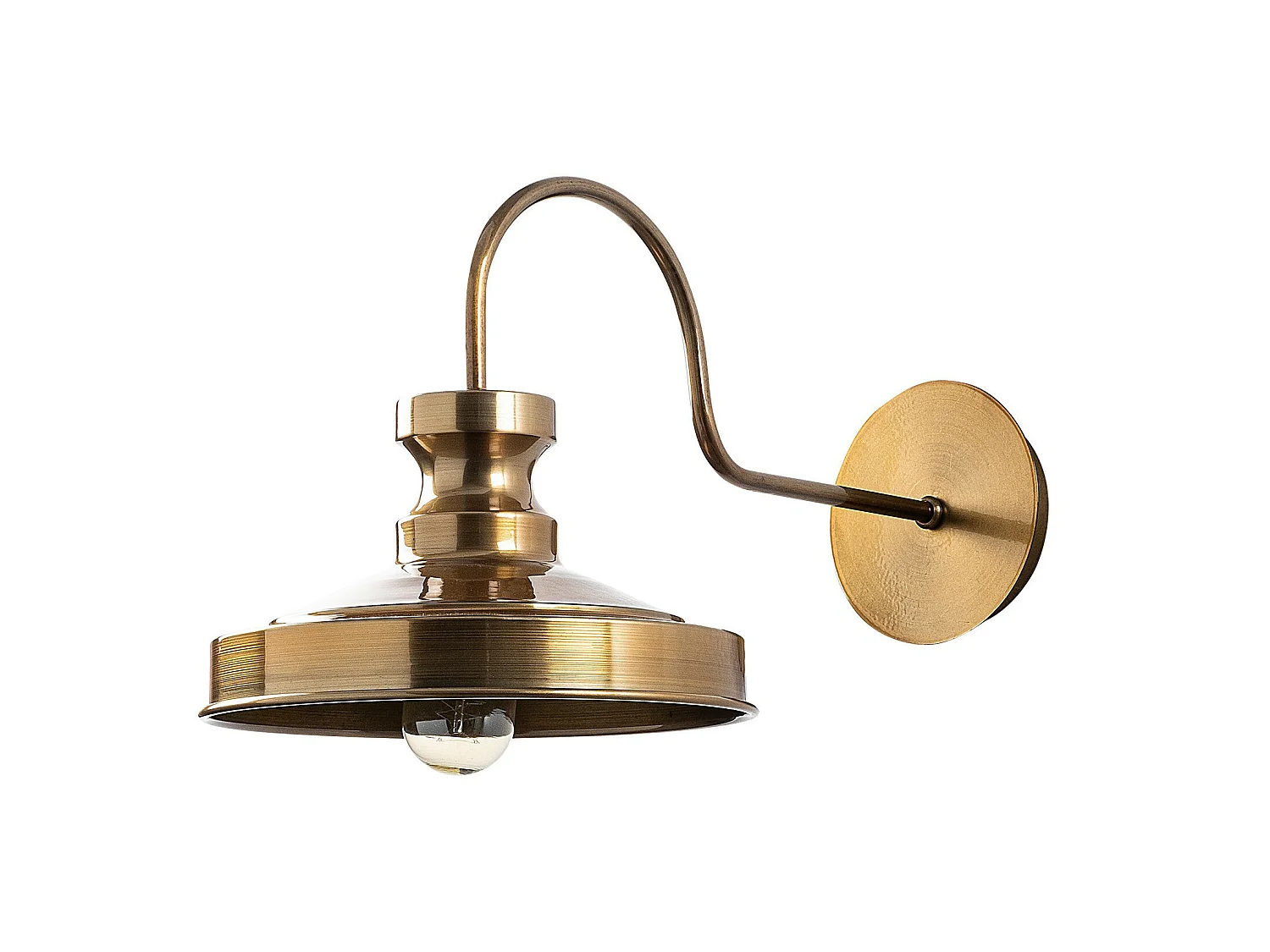 Applique Murale Interieur,  Lampe Murale Industrielle Bois, Or 22x42x23 Cm