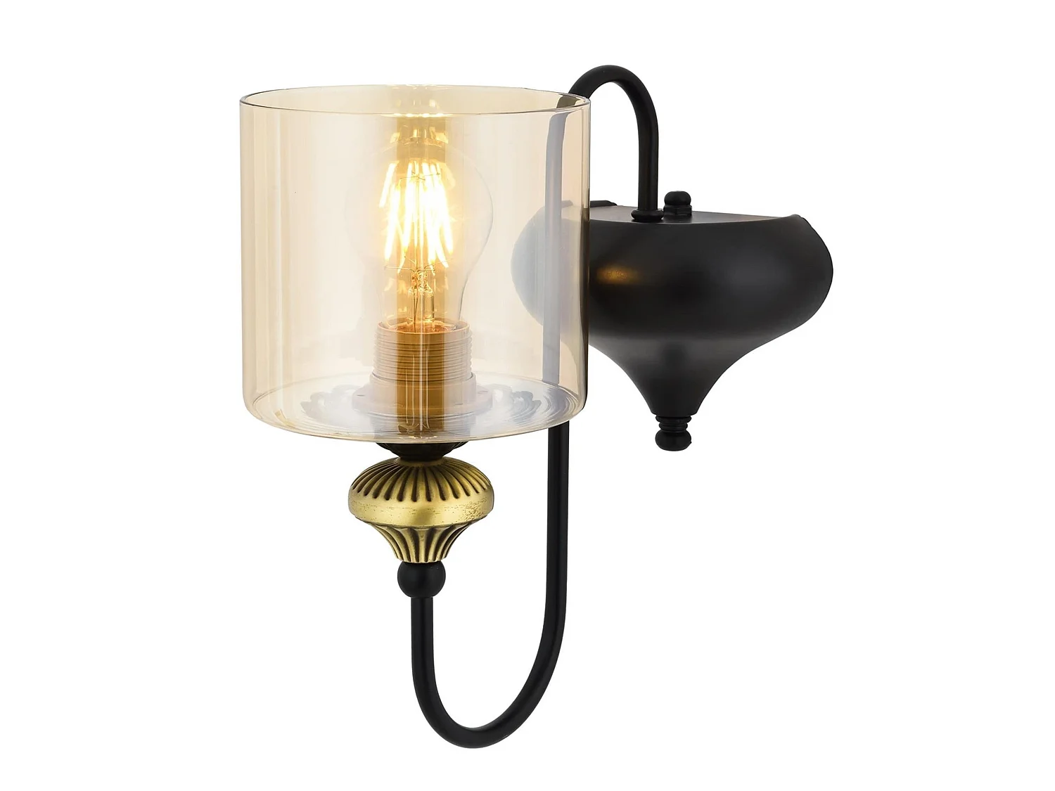 Applique Murale Interieur,  Lampe Murale Industrielle Bois, Noir 22x14x18 Cm