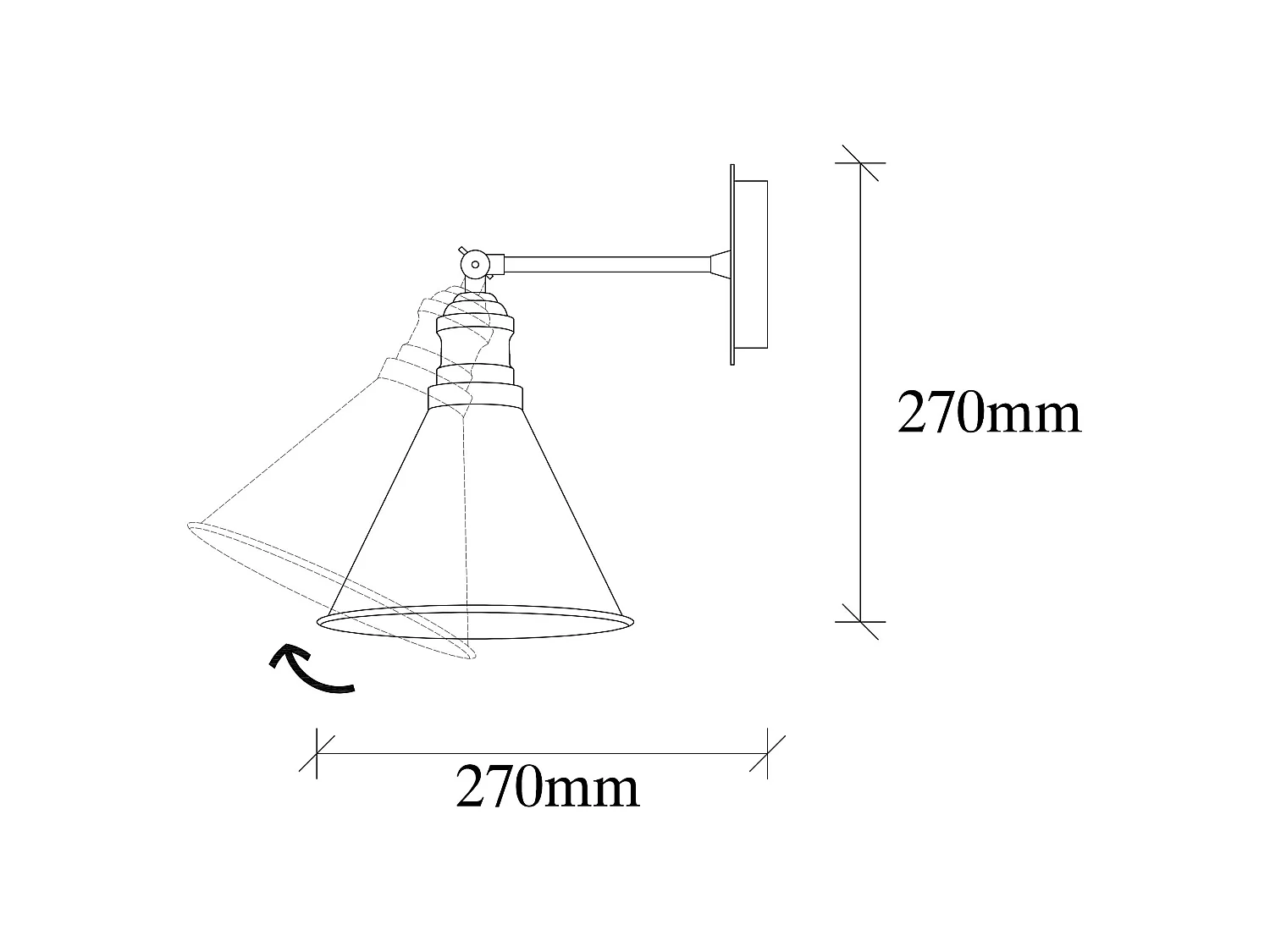 Applique Murale Interieur,  Lampe Murale Industrielle Bois, Noir 19x27x27 Cm