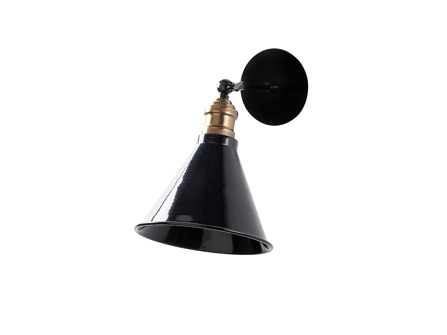 Applique Murale Interieur,  Lampe Murale Industrielle Bois, Noir 19x27x27 Cm