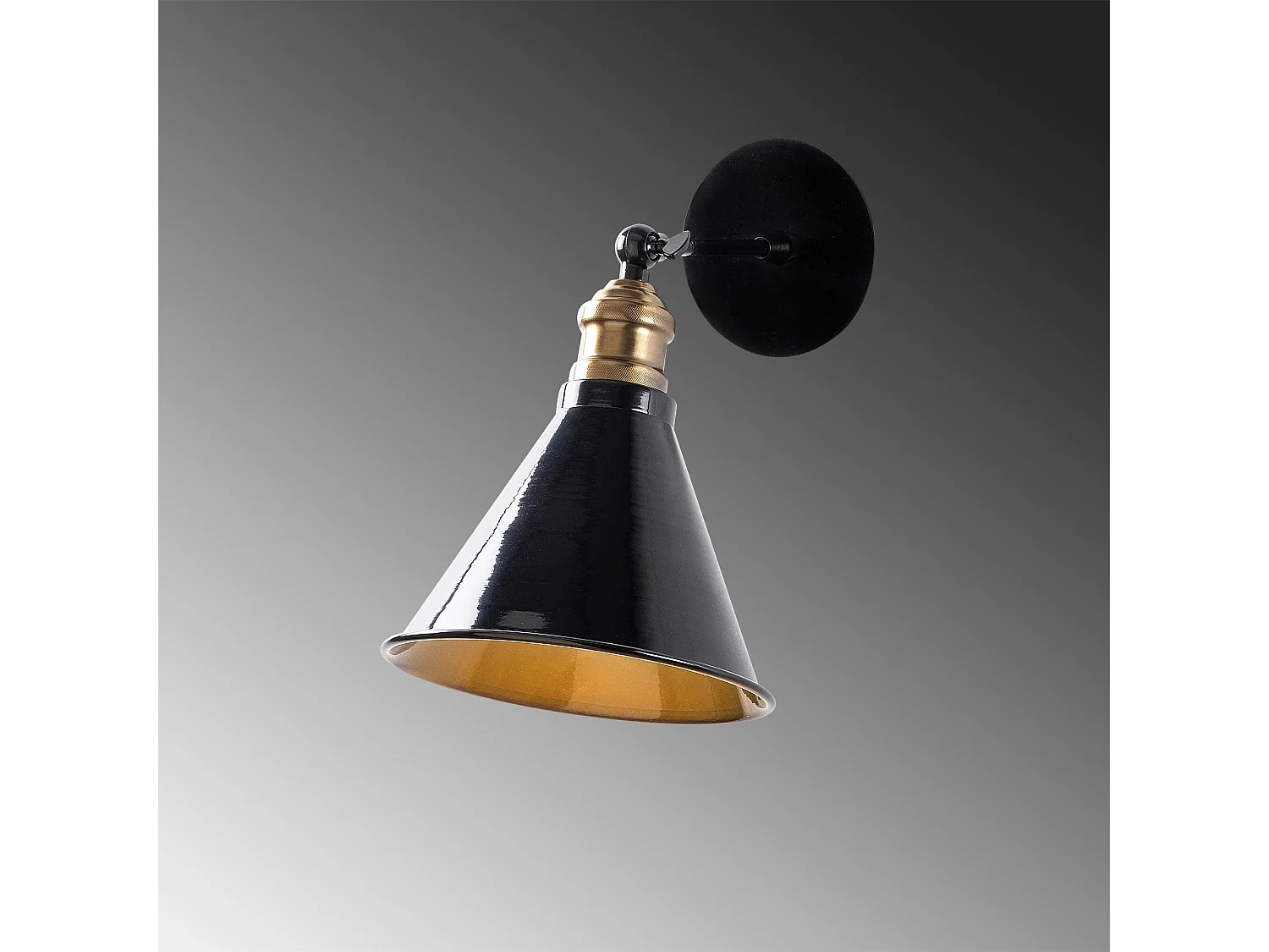 Applique Murale Interieur,  Lampe Murale Industrielle Bois, Noir 19x27x27 Cm