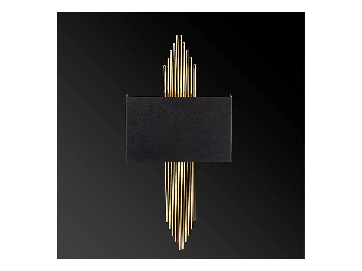 Applique Murale Interieur,  Lampe Murale Industrielle Bois, Noir 75x10x22 Cm