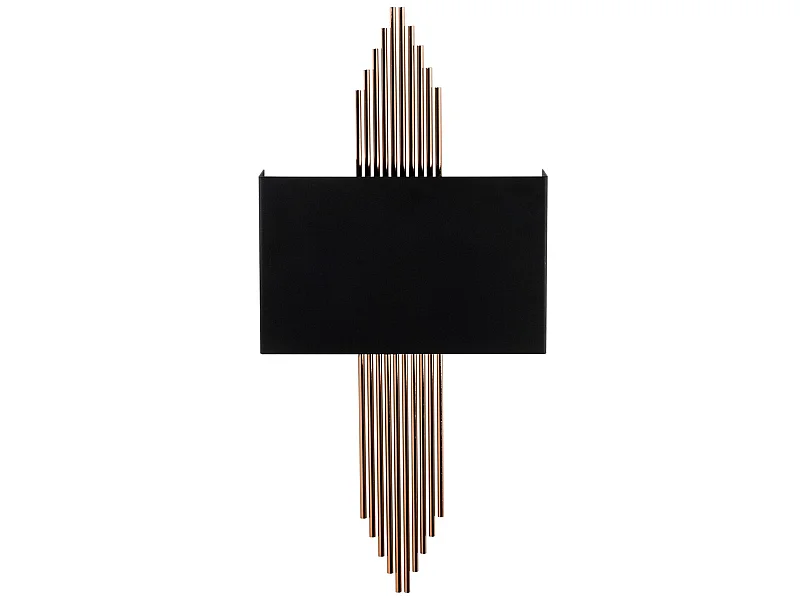 Applique Murale Interieur,  Lampe Murale Industrielle Bois, Noir 75x10x22 Cm