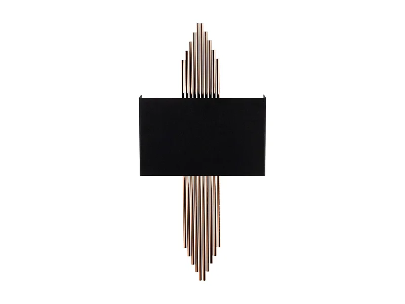 Applique Murale Interieur,  Lampe Murale Industrielle Bois, Noir 75x10x22 Cm