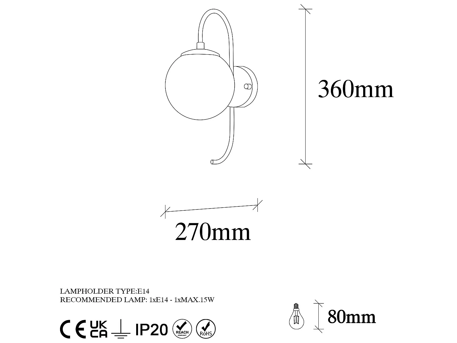 Applique Murale Interieur,  Lampe Murale Industrielle Bois, Noir 15x27x36 Cm