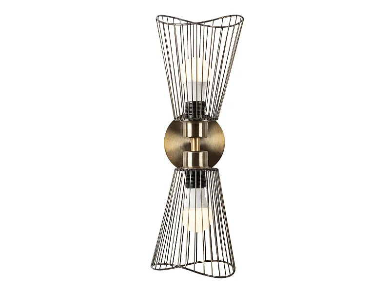 Applique Murale Interieur,  Lampe Murale Industrielle Bois, Vintage 16x16x48 Cm