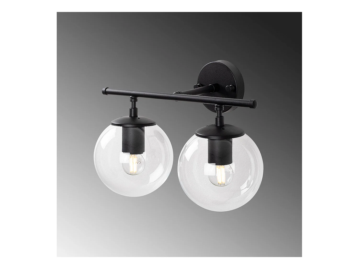 Applique Murale Interieur,  Lampe Murale Industrielle Bois, Noir 36x24x16 Cm